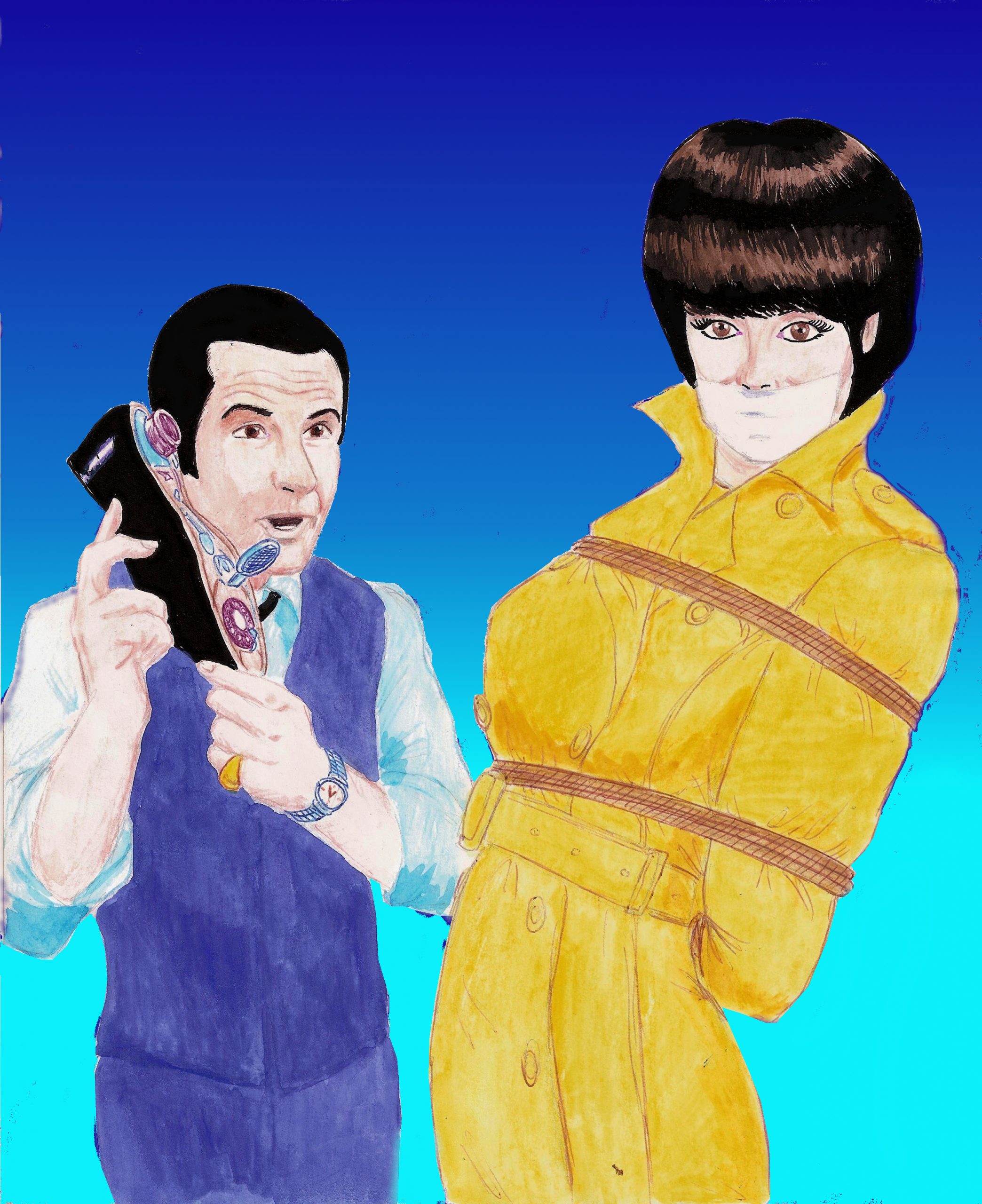 86 and 99 Blue Background