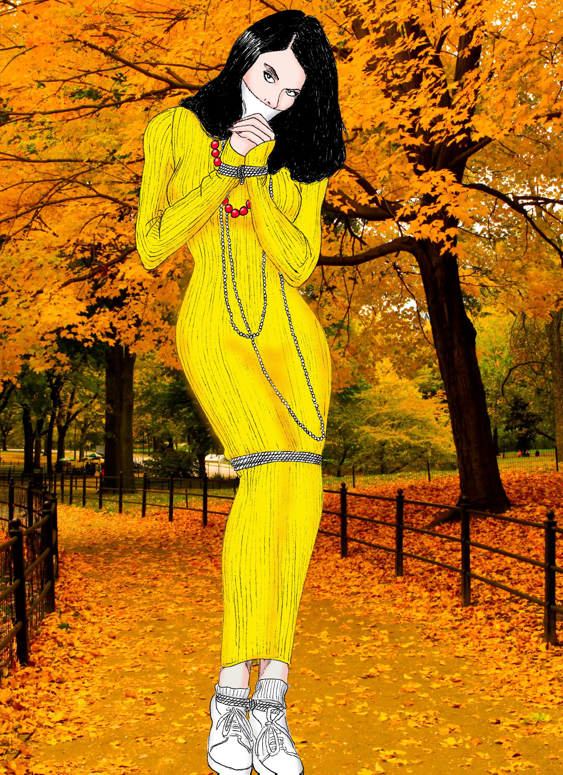 Yellow Wool Dress
