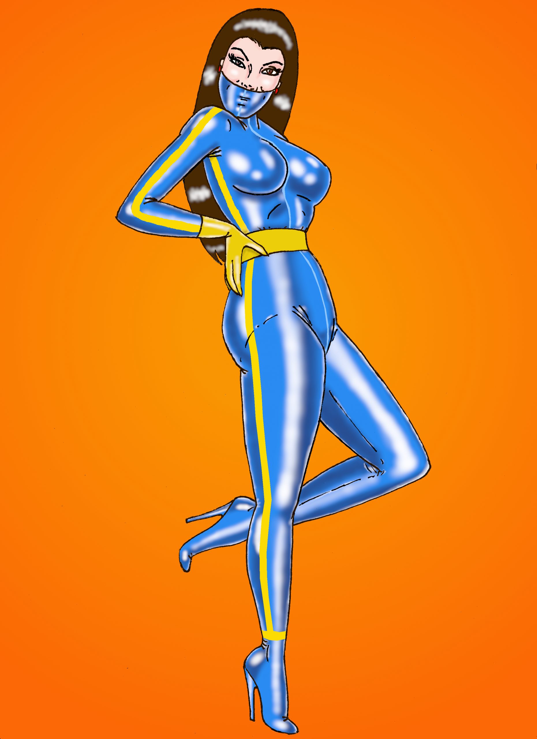 Blue Catsuit